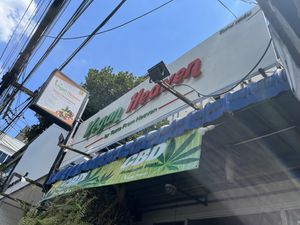 Sign   at Vegan Heaven in Chiang Mai