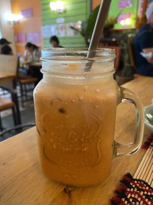 Thai tea!  at Vegan Heaven in Chiang Mai