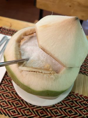 Coconut smoothie   at Vegan Heaven in Chiang Mai