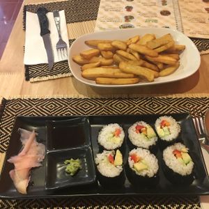 sushi  at Vegan Heaven in Chiang Mai