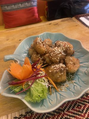 Cauliflower wings  at Vegan Heaven in Chiang Mai