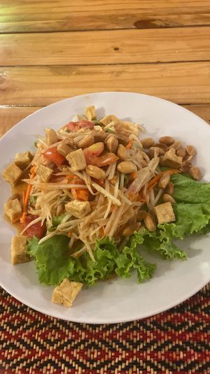 Papaya salad 🥬🥕  at Vegan Heaven in Chiang Mai
