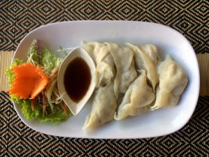Gyoza at Vegan Heaven in Chiang Mai