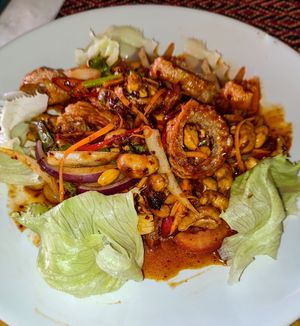 Spicy 3 Yum Salad at Vegan Heaven in Chiang Mai