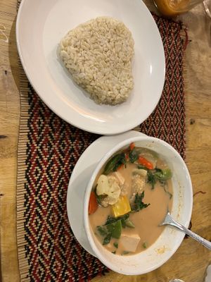 Red curry   at Vegan Heaven in Chiang Mai