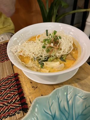 Khao soi   at Vegan Heaven in Chiang Mai