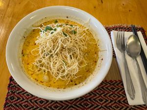 Khao Soi at Vegan Heaven in Chiang Mai