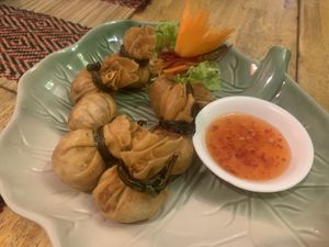 Money bags  at Vegan Heaven in Chiang Mai