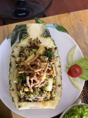 Pineapple fried rice  #Veganuary at Vegan Heaven in Chiang Mai