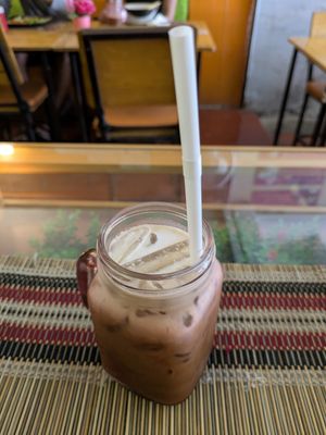 Iced Coffee with Coconut Milk at Vegan Heaven in Chiang Mai