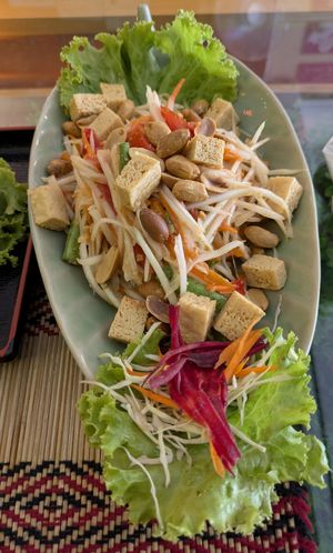 Papaya Salad at Vegan Heaven in Chiang Mai