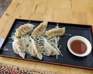 Steamed Gyoza at Vegan Heaven in Chiang Mai
