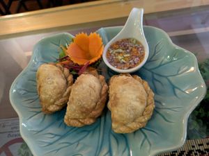 Samosa at Vegan Heaven in Chiang Mai
