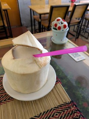 Coconut Smoothie at Vegan Heaven in Chiang Mai