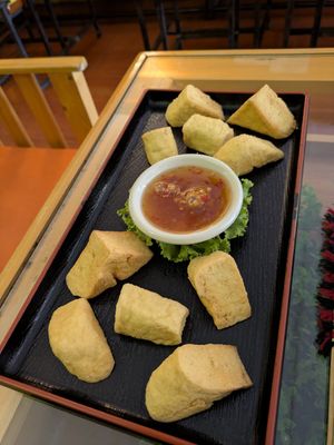 Deep Fried Tofu at Vegan Heaven in Chiang Mai
