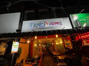 Sign  at Vegan Heaven in Chiang Mai