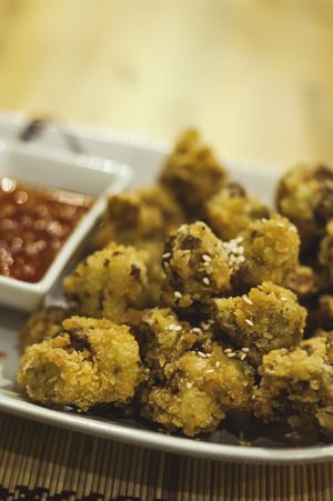 Cauliflower Buffalo Wings at Vegan Heaven in Chiang Mai