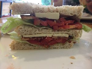 BLT with vegan cheese at Vegan Heaven in Chiang Mai