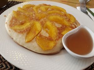 Mango Pancake with Maple Syrup at Vegan Heaven in Chiang Mai