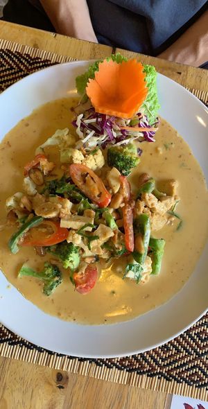 Panang curry at Vegan Heaven in Chiang Mai