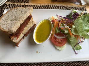 Bacon sandwich  at Vegan Heaven in Chiang Mai