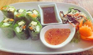 Fresh spring roll  at Vegan Heaven in Chiang Mai