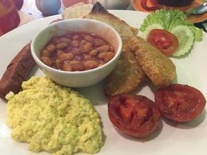 Reminiscent of soft scrambled eggs at Vegan Heaven in Chiang Mai