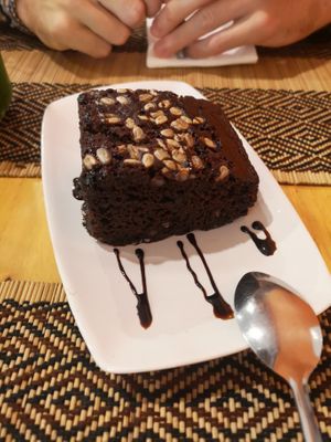 Brownie but it's more like a chocolate cake. Very good! at Vegan Heaven in Chiang Mai