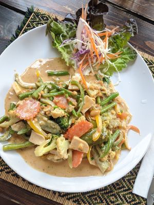 Panang curry at Vegan Heaven in Chiang Mai