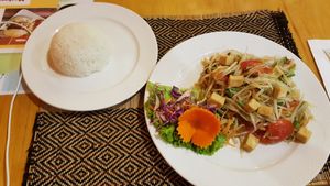 Papaya Salad at Vegan Heaven in Chiang Mai