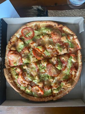 Vegan brimstone pizza at Hell Pizza in Taupo