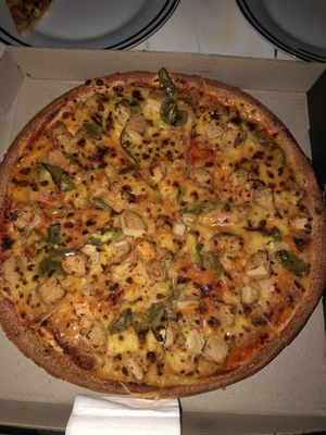 Vegan mayhem double size at Hell Pizza in Taupo
