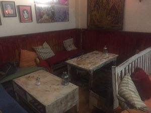Seating at Teteria India in Barcelona
