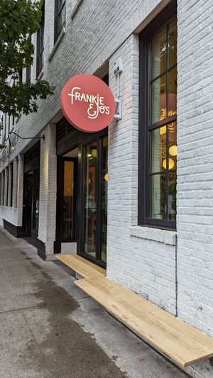 Easy to find -- a handful of places to sit inside at Frankie & Jo's - Capitol Hill in Seattle