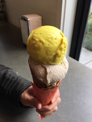 Ginger golden milk and date shake at Frankie & Jo's - Capitol Hill in Seattle