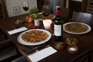 Everything is organic and vegetarian, a big portion also vegan. at Zodiac - Die Andere Pizza in Essen