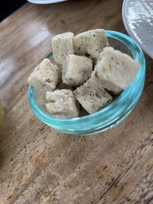 Croûtons   at Sayuri Healing Food in Ubud