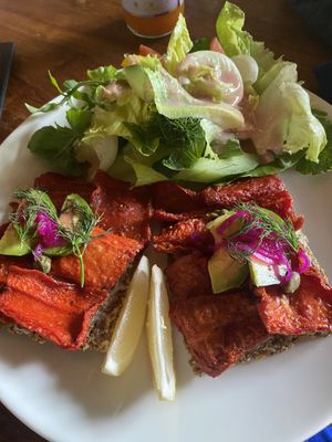 Salmon toast  at Sayuri Healing Food in Ubud