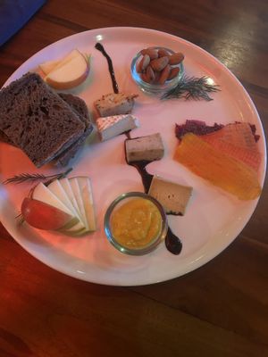 cheese sharing dish  at Sayuri Healing Food in Ubud