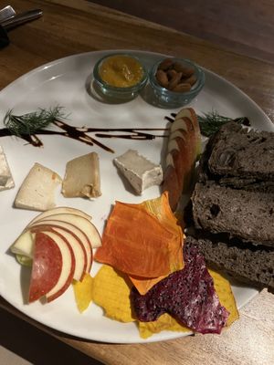 Cheese platter  at Sayuri Healing Food in Ubud