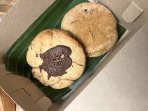 Choc chip cookie & peanut date cookie   at Sayuri Healing Food in Ubud