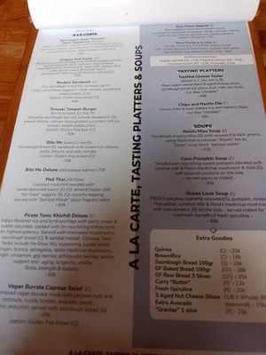 Menu Part. at Sayuri Healing Food in Ubud