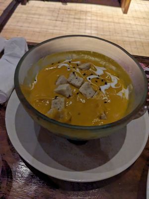 Pumpkin soup at Sayuri Healing Food in Ubud