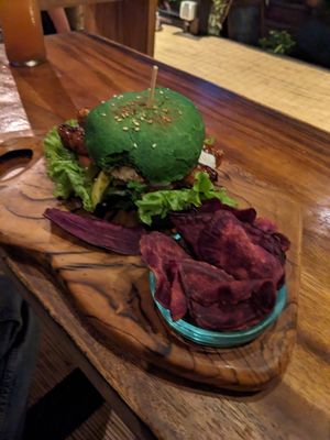 Burger at Sayuri Healing Food in Ubud