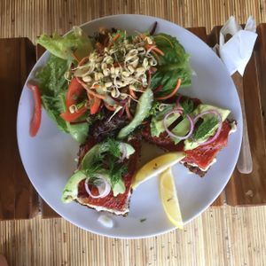 wednesday special: papaya gravalax :) at Sayuri Healing Food in Ubud