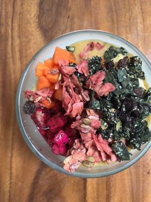 Ugly pic, but fun granolas! I took dragonfruit and spirulina. Way too much coconut in them though  at Sayuri Healing Food in Ubud