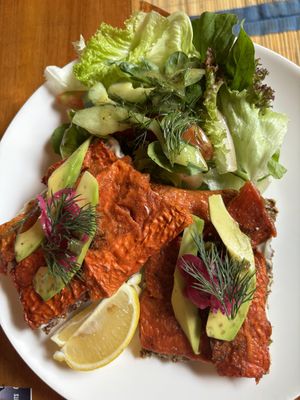 Laxx sandwich   at Sayuri Healing Food in Ubud