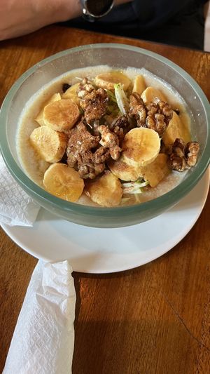 Quinoa porridge with extra banana   at Sayuri Healing Food in Ubud