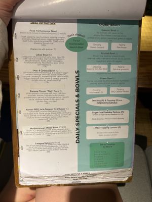 Menu June  at Sayuri Healing Food in Ubud