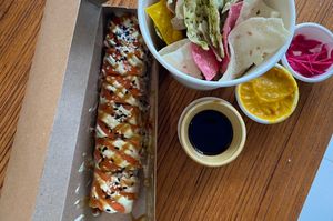 Nacho chips with vegan cheese   at Sayuri Healing Food in Ubud